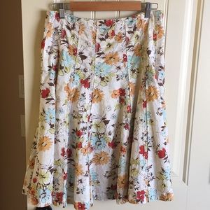 CAbi floral Palapa cotton skirt
